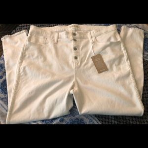 Madewell sz 35 skinny ankle white jeans-NWT